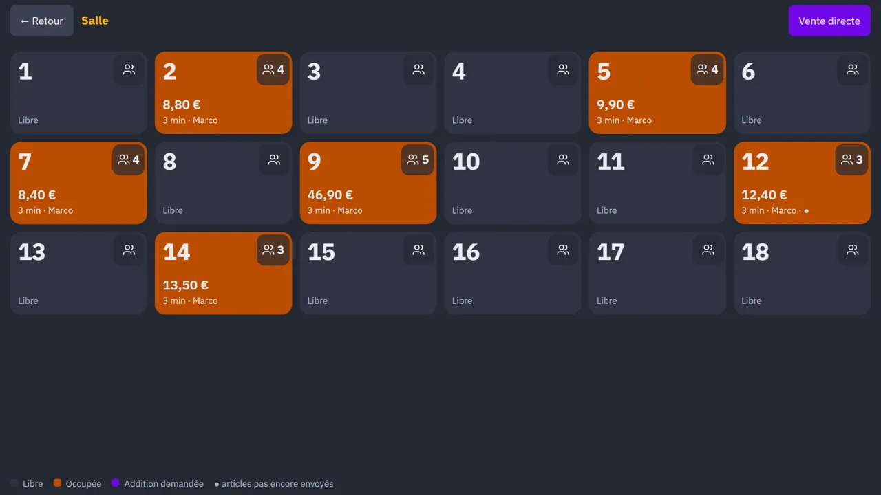 Plan de salle WOPOS